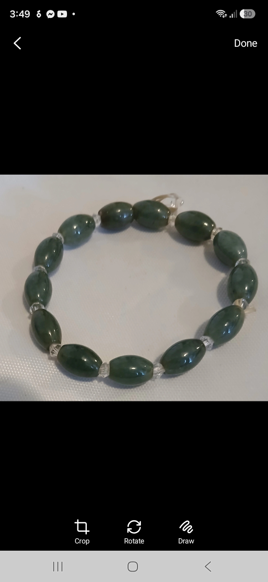 Green Jade Bead Bracelet