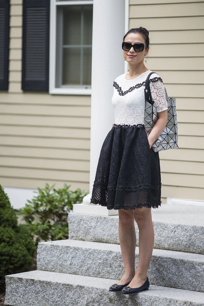 Maje Renald Bicolore Lace Dress - photo 2