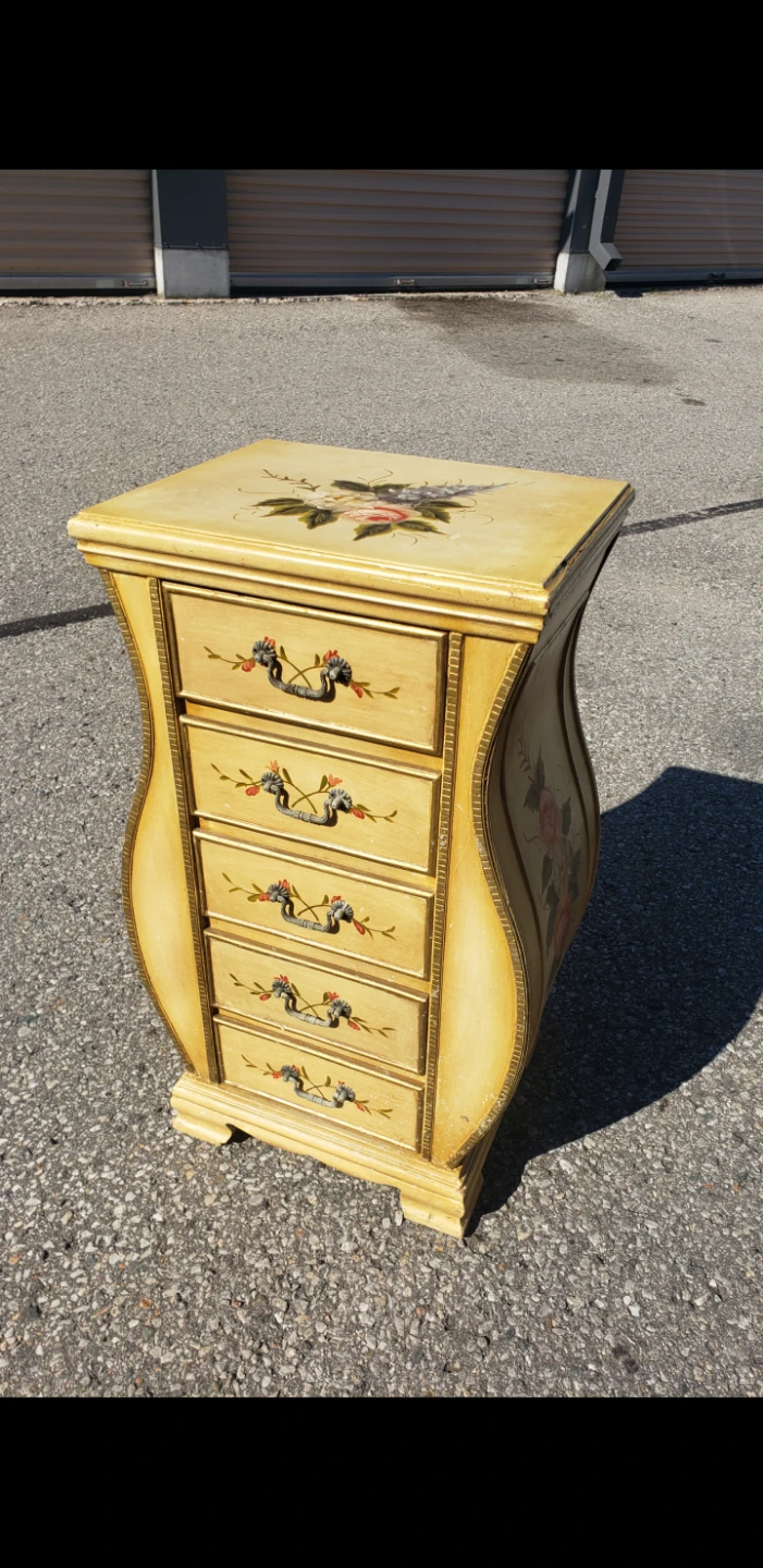 Hand-painted vintage chest of drawers