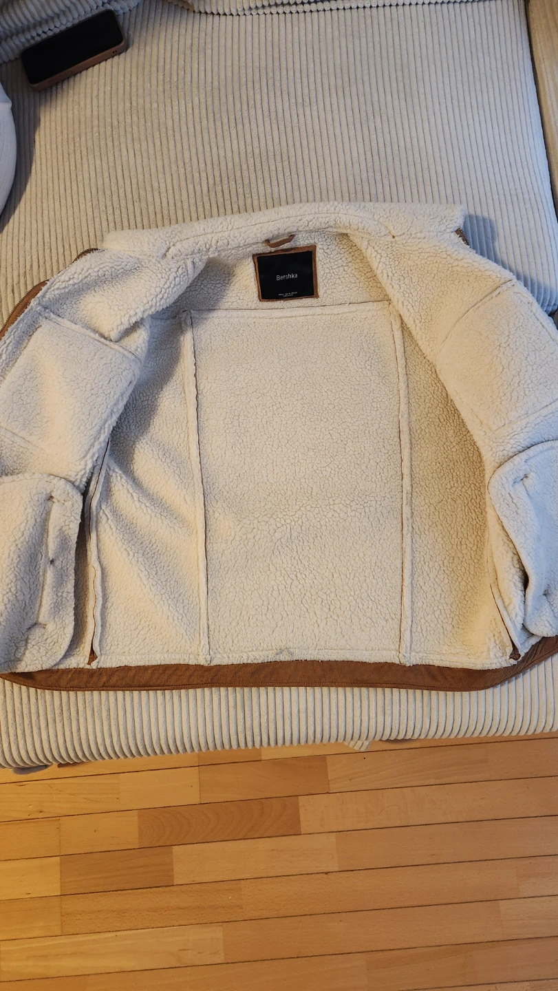 Bershka Suede-Effect Shearling Jacket - photo 2