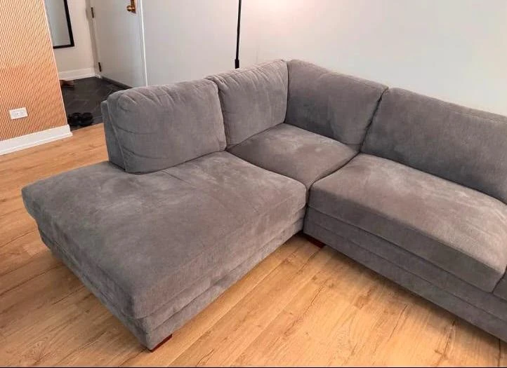 Gray L-Shaped Sectional Sofa - photo 2
