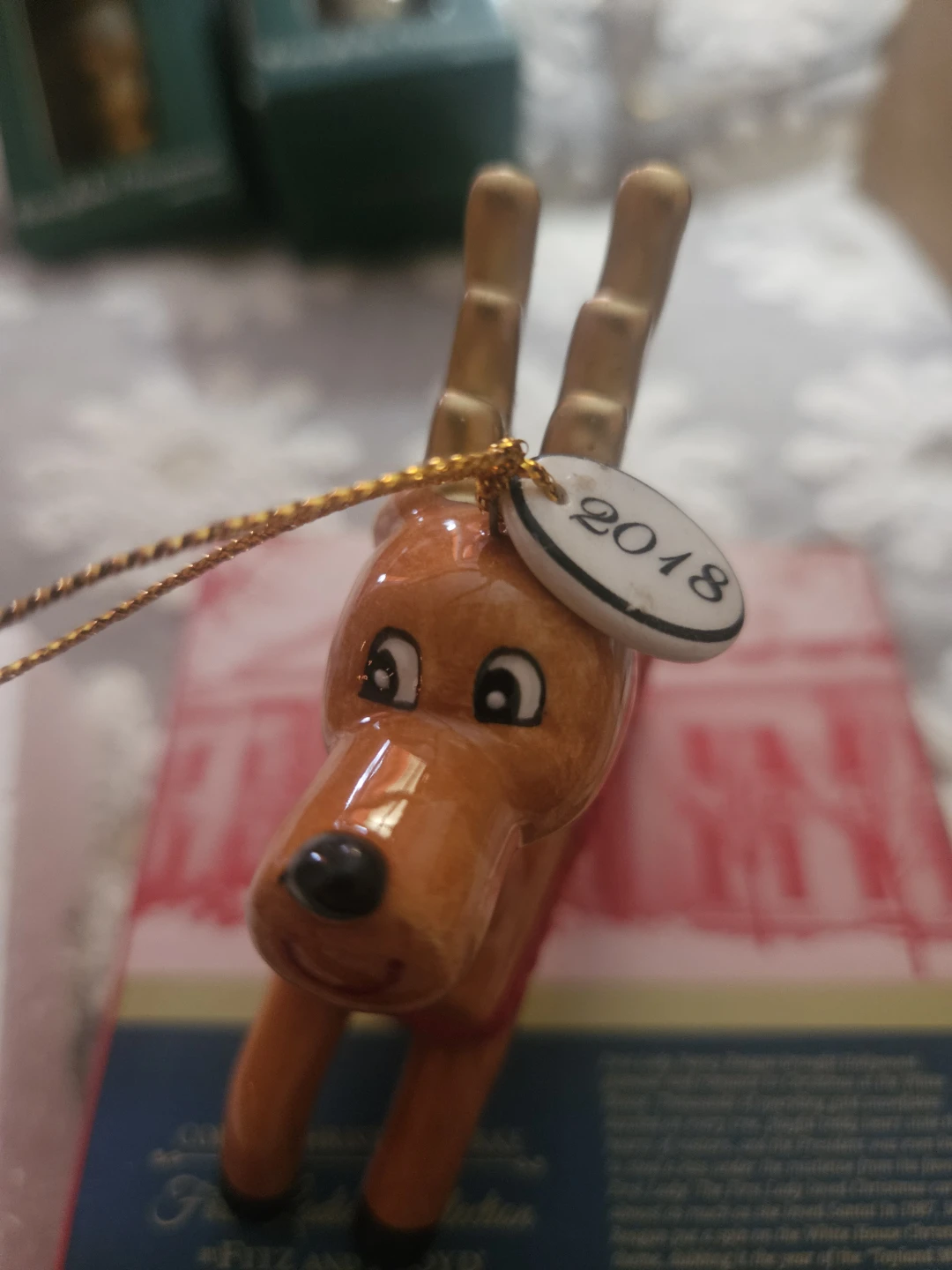 Fitz and Floyd 2018 Reindeer-Regan White House X-mas. - photo 3