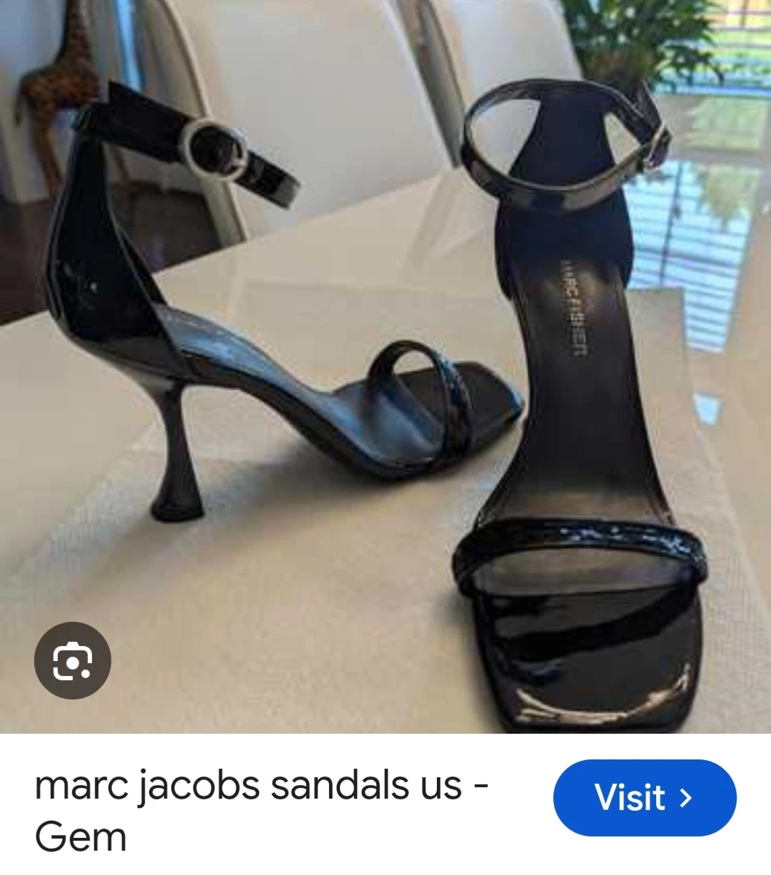 BRANDNEW Marc Fisher Black Ankle Strap Heels