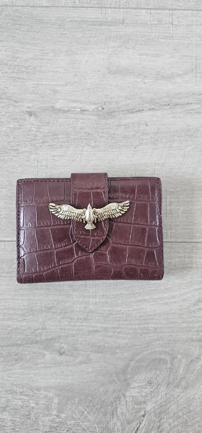 Crocodile Embossed Leather Wallet