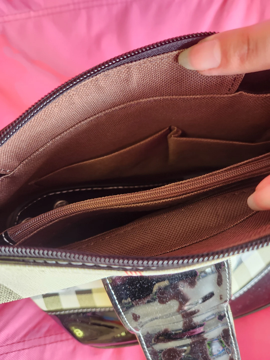 Plaid Pattern Shoulder Bag - photo 3