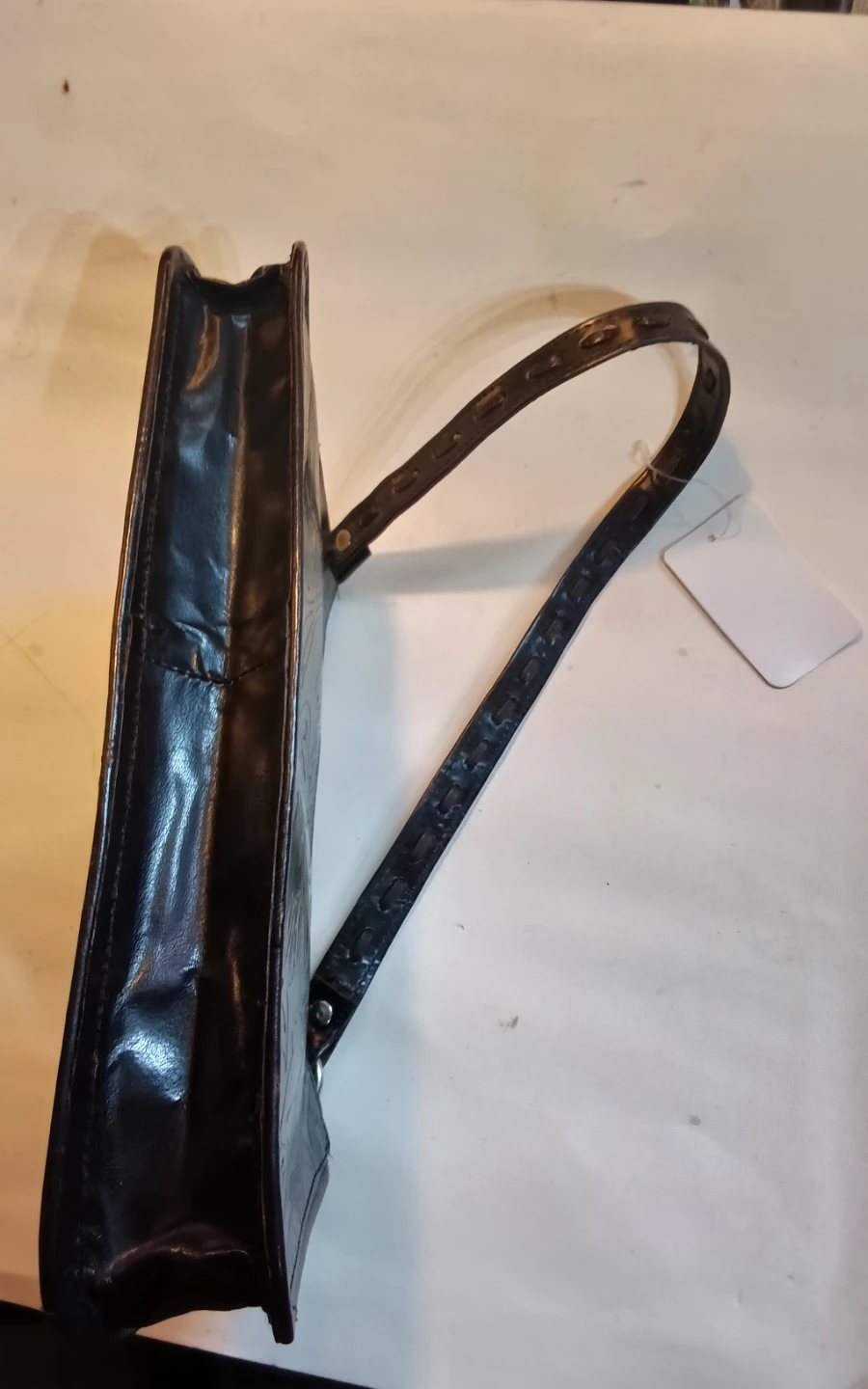 VTG Relic Genuine Tooled Leather Baguette Bag - photo 5