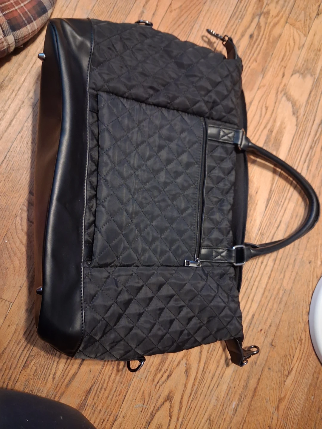 Black Quilted Duffel Bag - photo 2