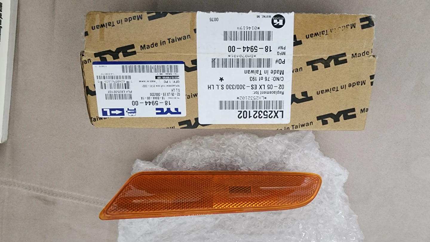 TYC Left Side Marker Lamp for 02-05 Lexus ES300/330