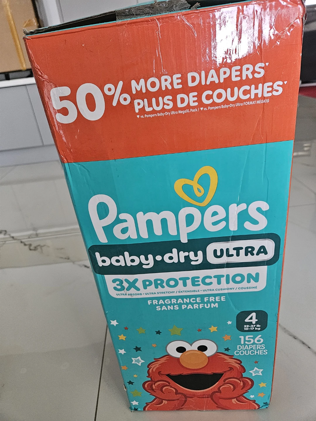 Pampers Baby-Dry Ultra Size 4 Diapers 156 Pack