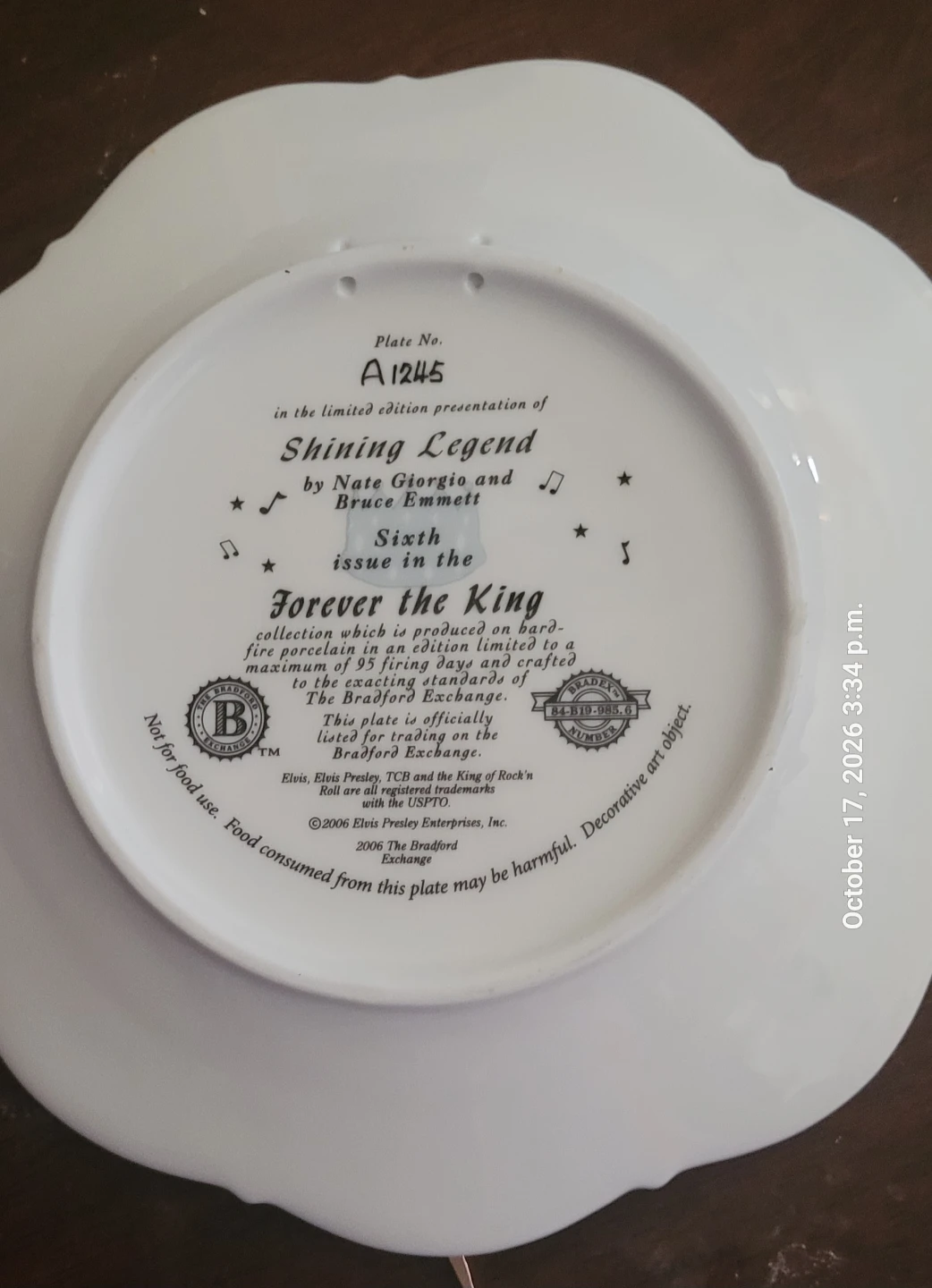 Set of 7  Elvis Presley Collector Plates - photo 2
