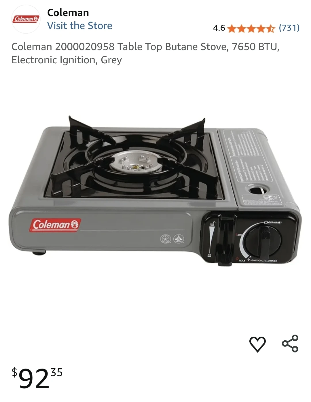 Coleman 2000020958 Table Top Butane Stove - photo 5