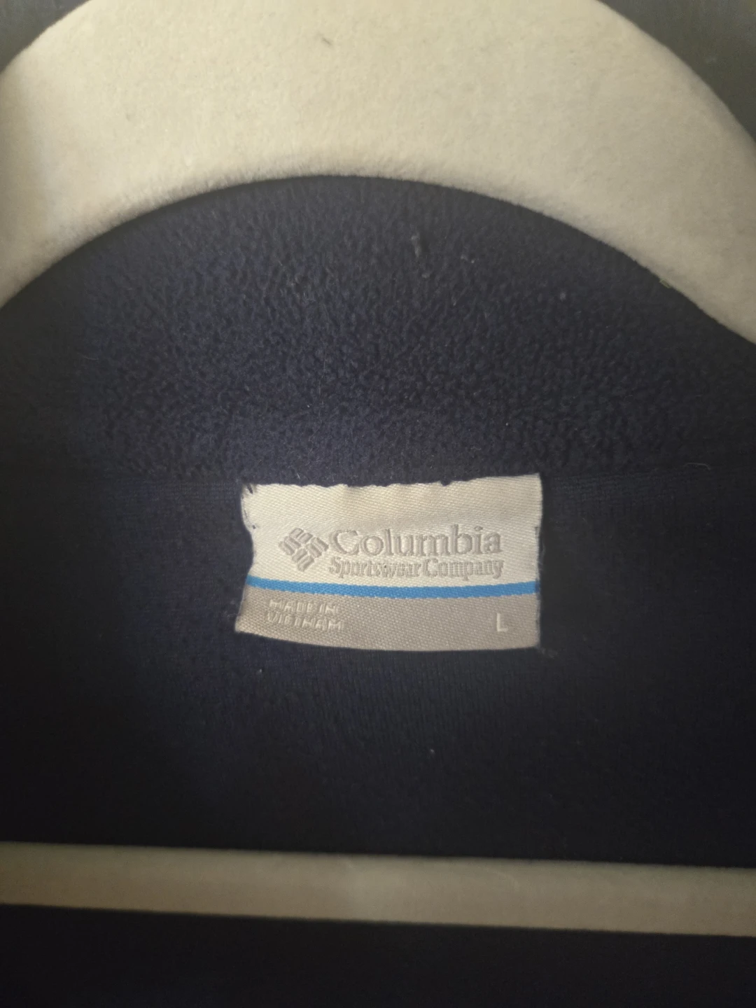 Columbia Men's Half zip Fleece pullover. NAVY LARGE.  EUC. - photo 3