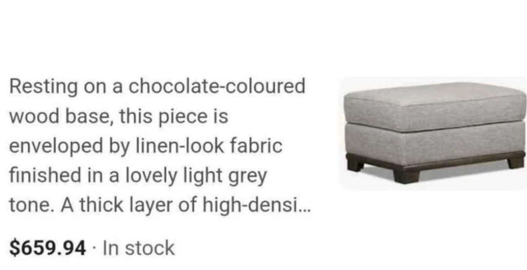 WOW!! **PRICED FOR QUICK SALE** (BRAND NEW) GREY OTTOMAN - photo 2