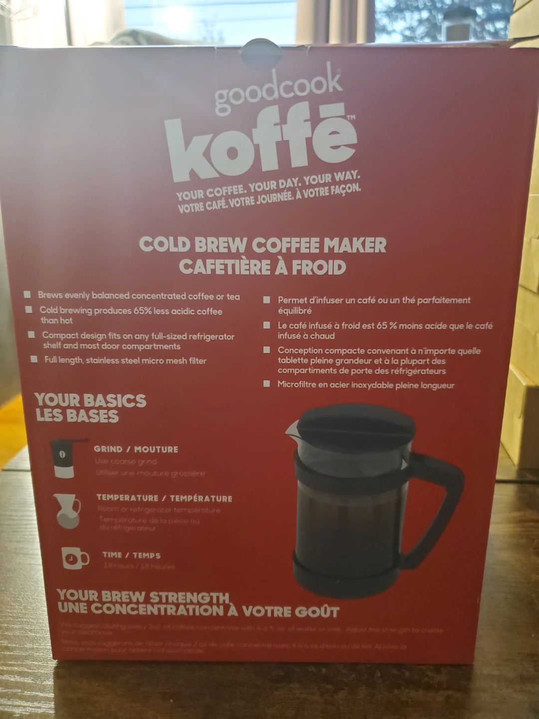 GoodCook Koffē Cold Brew Coffee Maker...New - photo 4