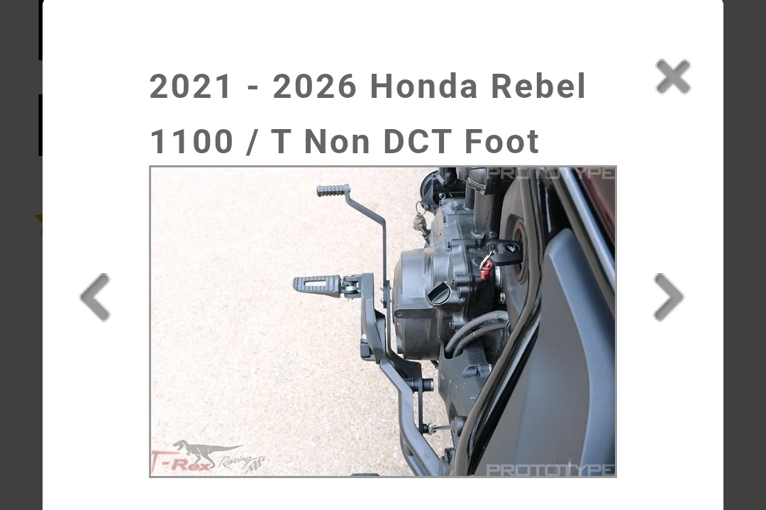 Honda Rebel 1100 Non-DCT Foot Control Kit - photo 2