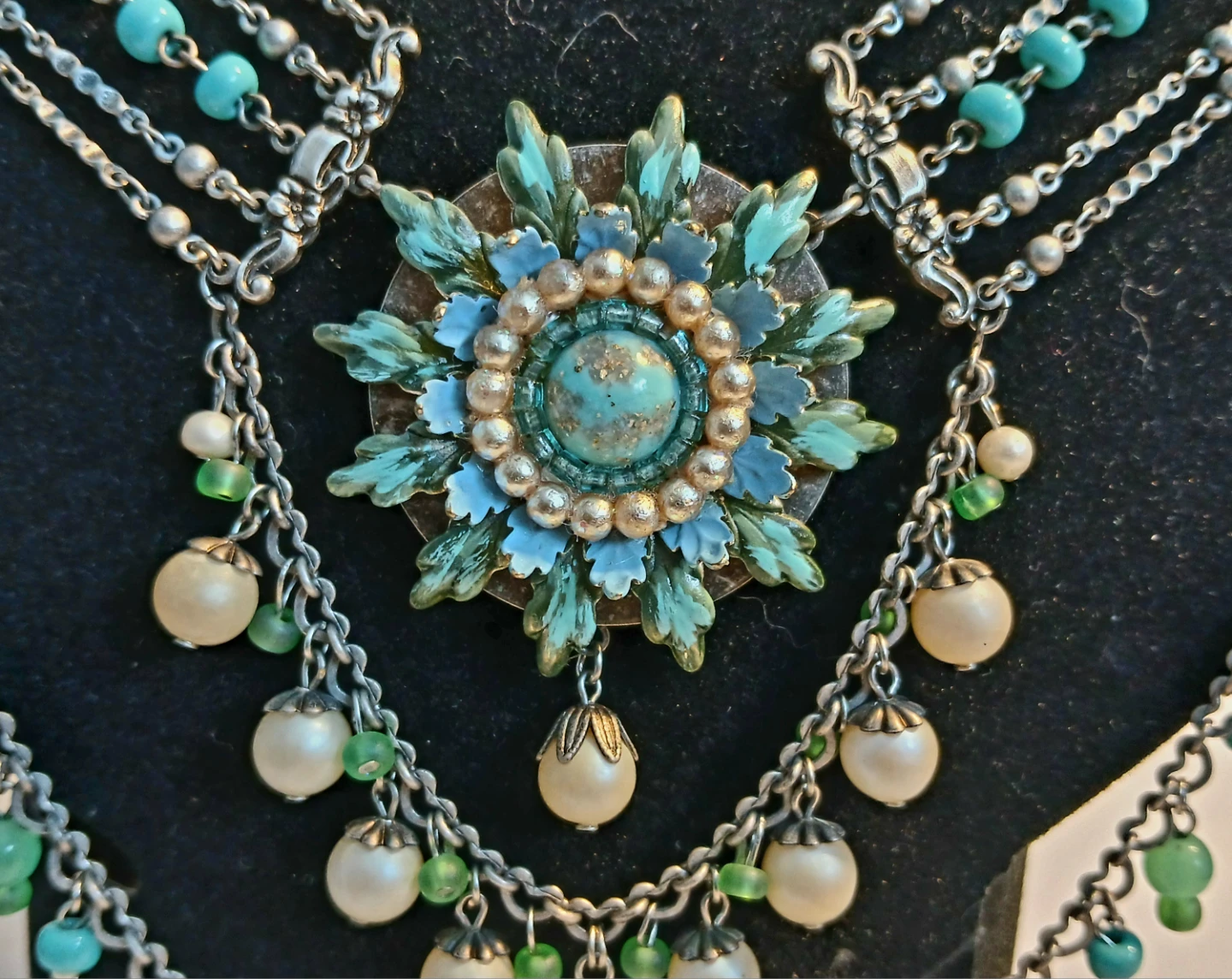 Vintage-Style Multi-Layer Necklace and Earring Set - photo 3
