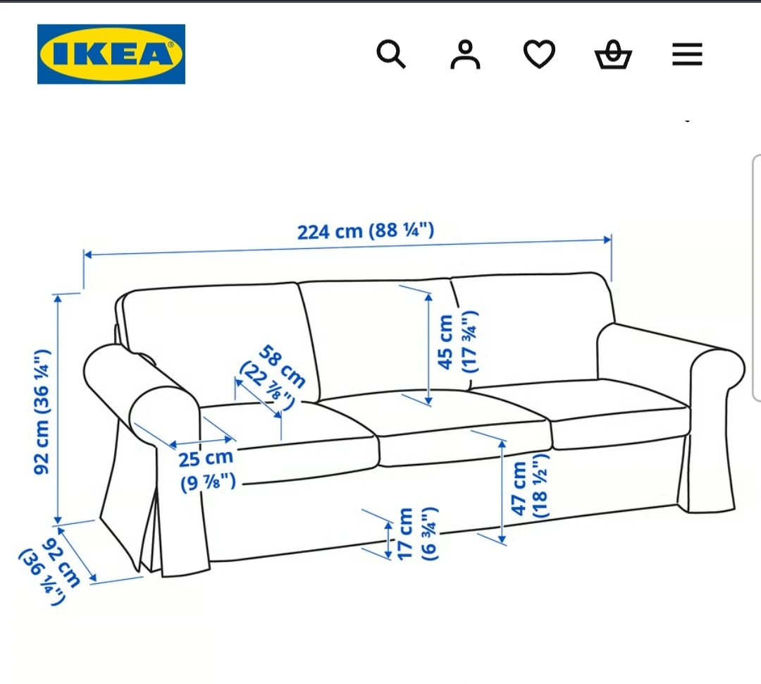 IKEA UPPLAND Sofa in Hakebo gray/green - photo 2
