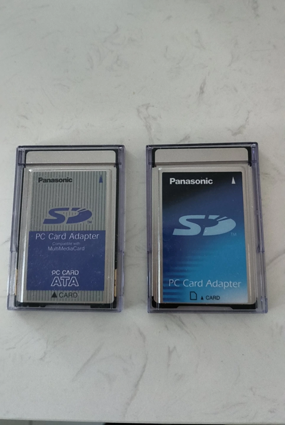 Two Panasonic SD PC Card Adapters