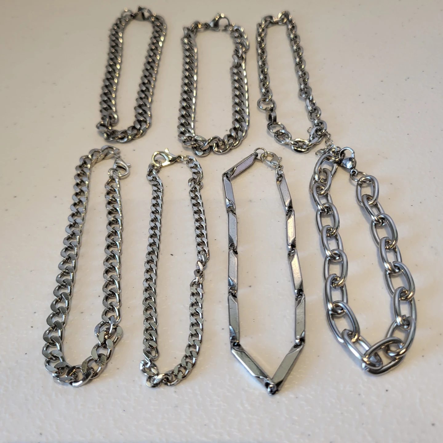 Men's Assorted Stainless Steel Chain Bracelets and Necklaces - photo 4