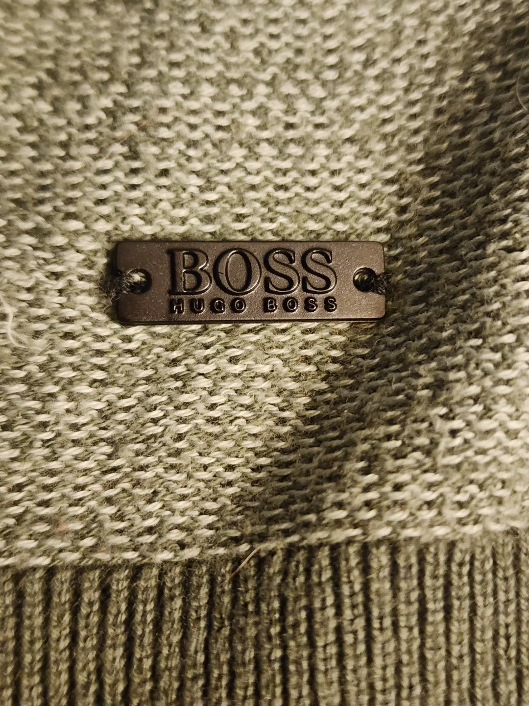 BOSS Hugo Boss Wool/Cotton Knit Sweater - Green - photo 4
