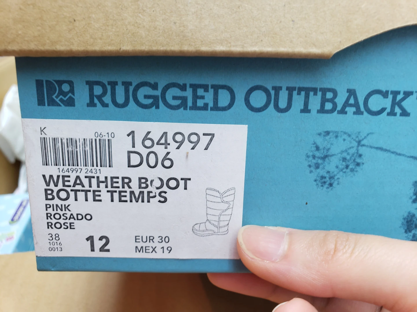 Rugged Outback Pink Weather Boots Size Kids 12 - photo 2