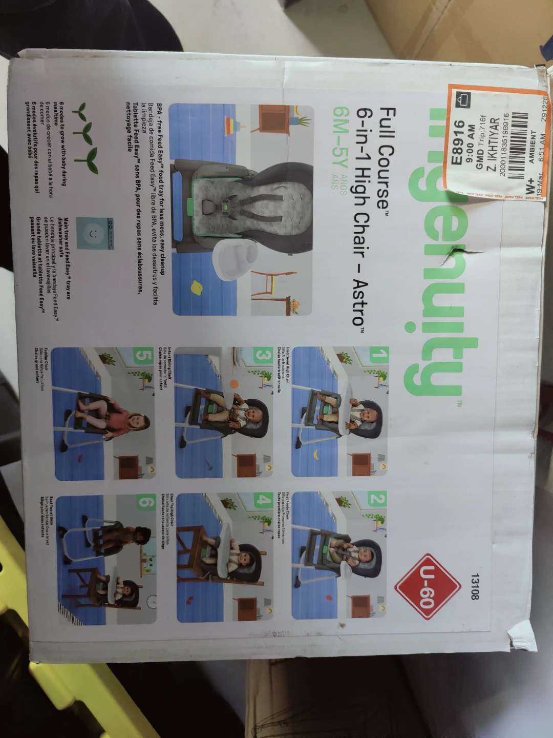 BNIB Ingenuity Full Course 6-in-1 High Chair