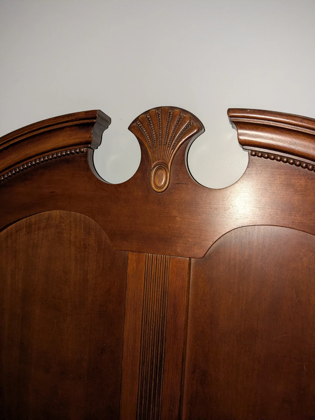 Dark Red Brown Queen Solid Wood Headboard - photo 3