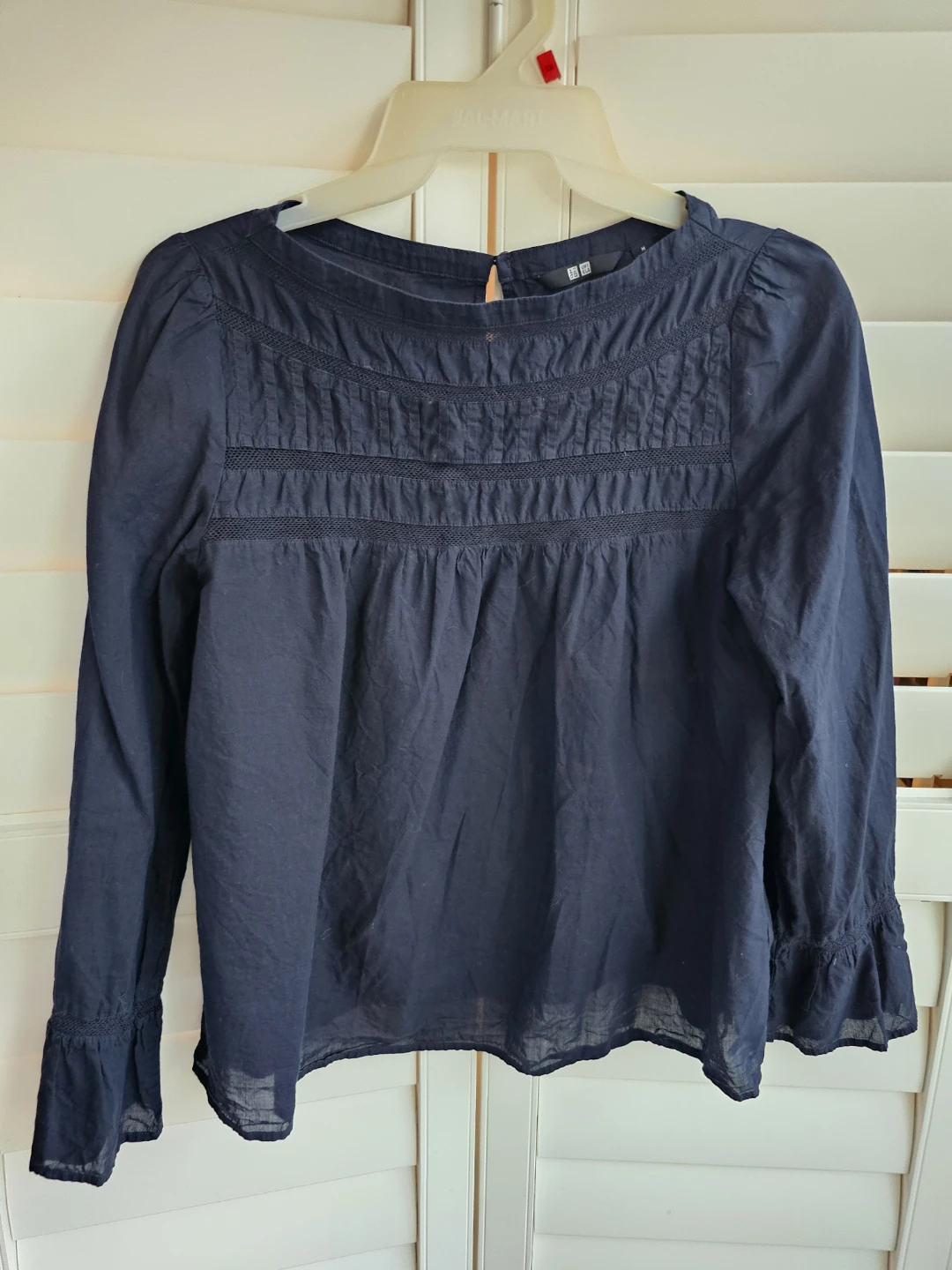 Uniqlo Navy Long-Sleeve Blouse