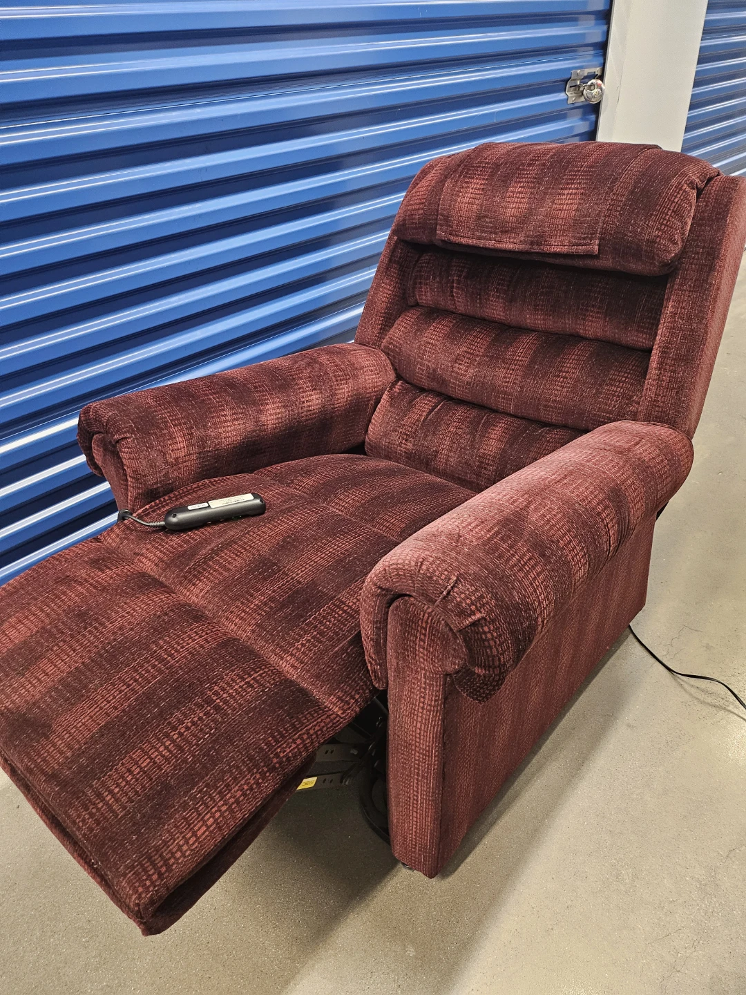 Burgundy Power Lift Recliner - photo 4