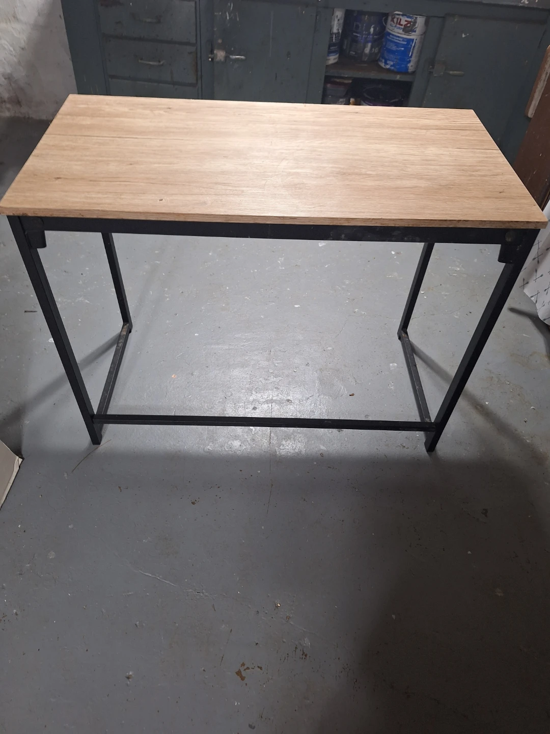 Butcher block counter table / metal legs