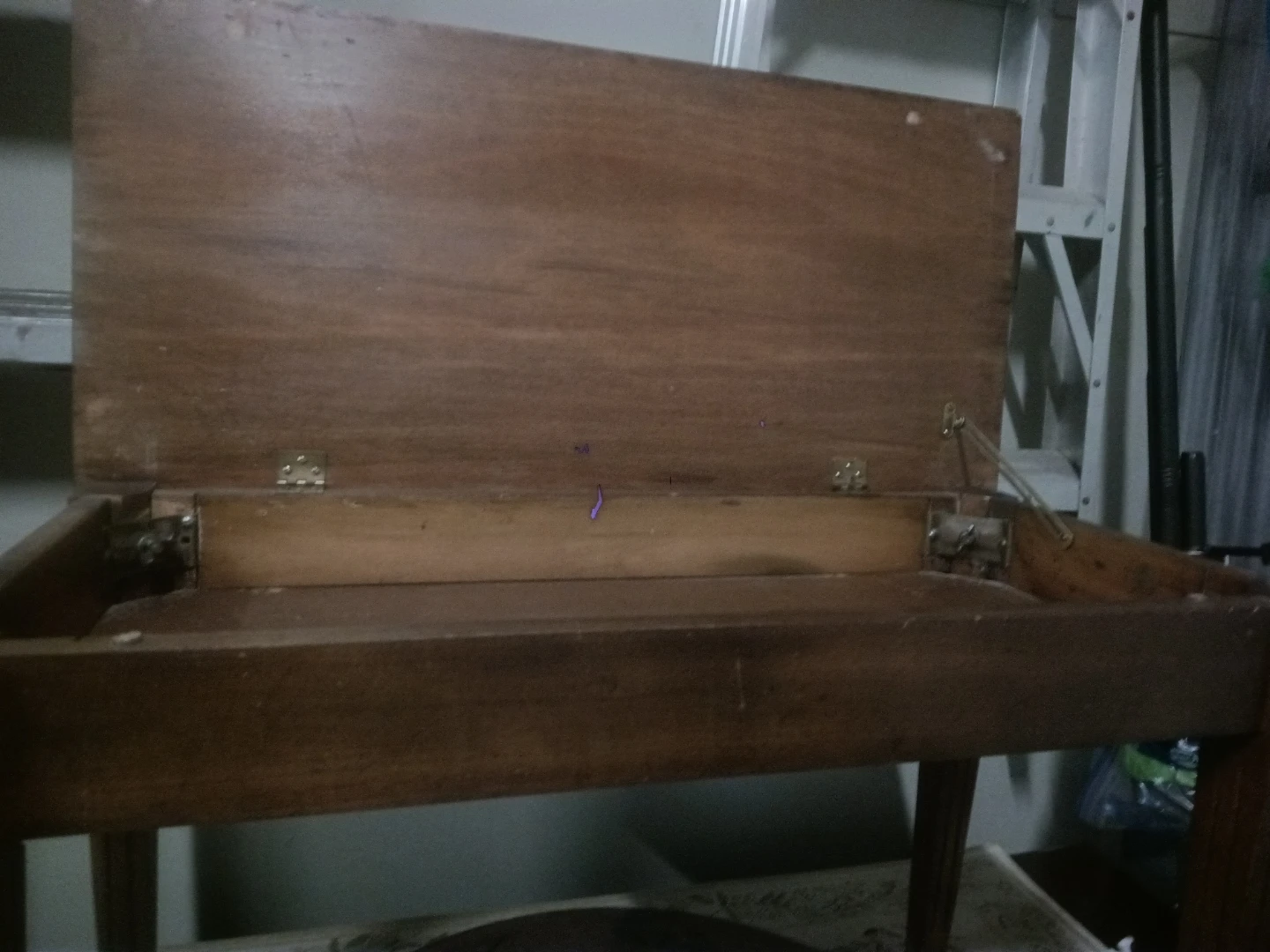 Wooden Piano Bench with Storage - photo 2