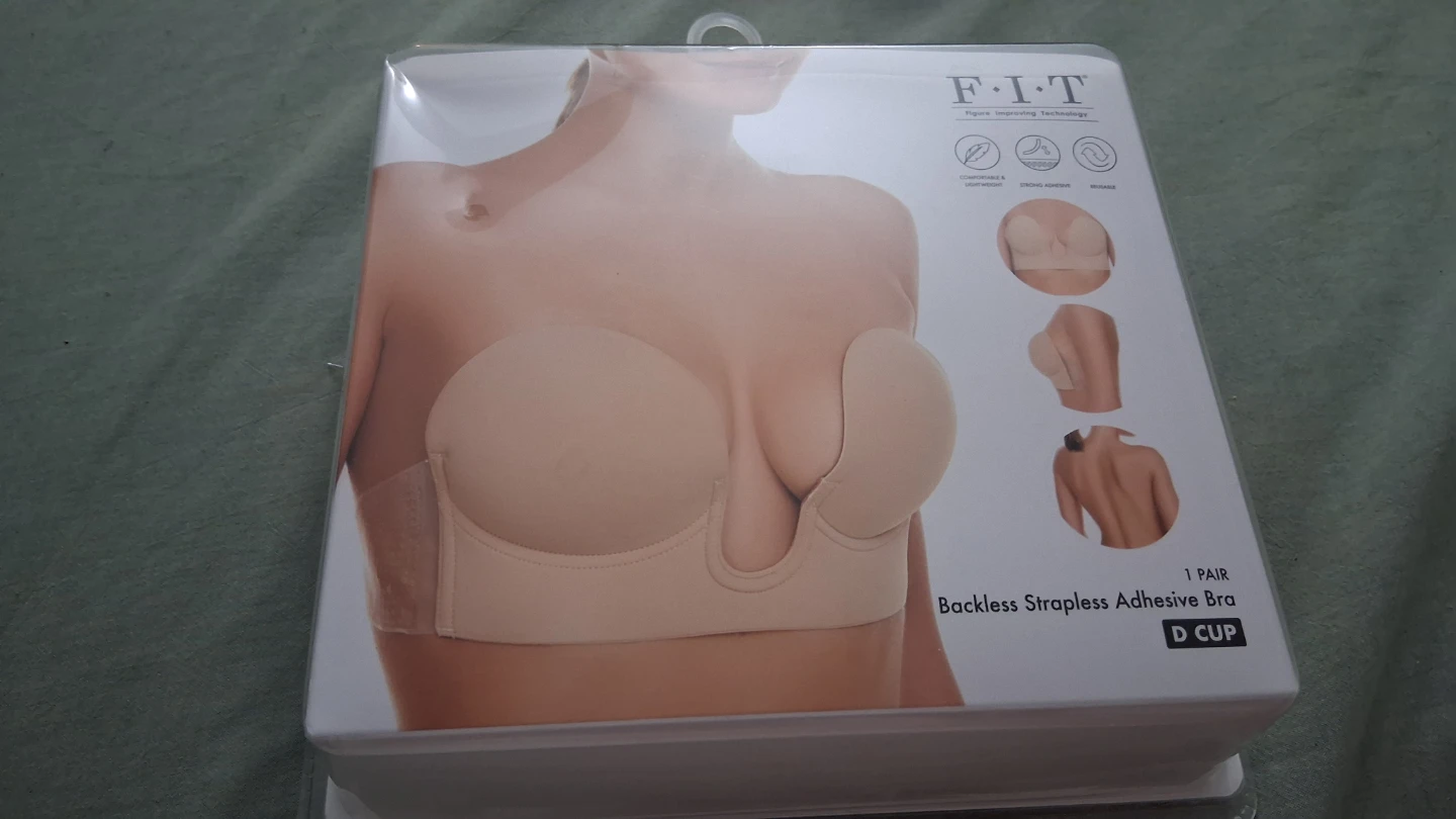FIT Backless Strapless Adhesive Bra Size D