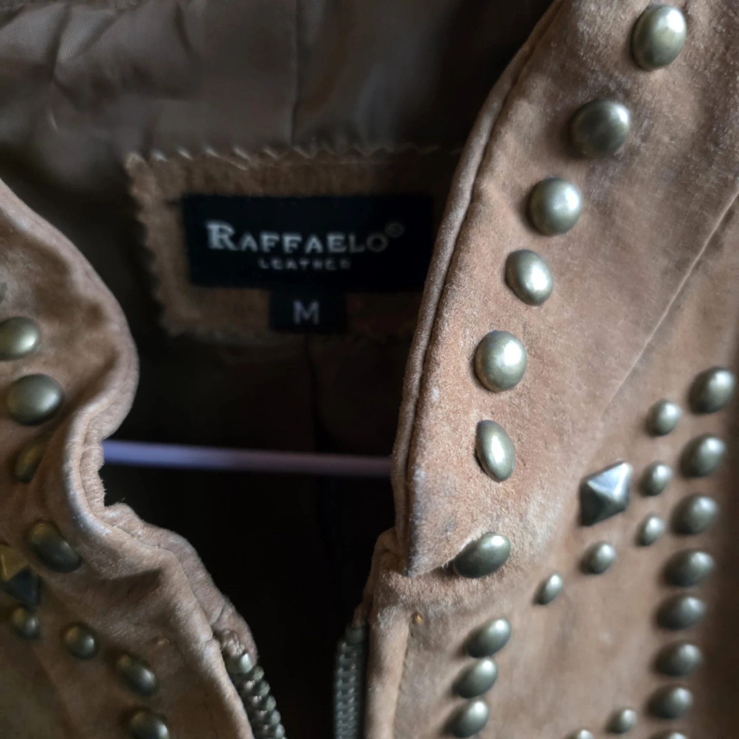 Raffaelo Leather Suede Studded Jacket - photo 3