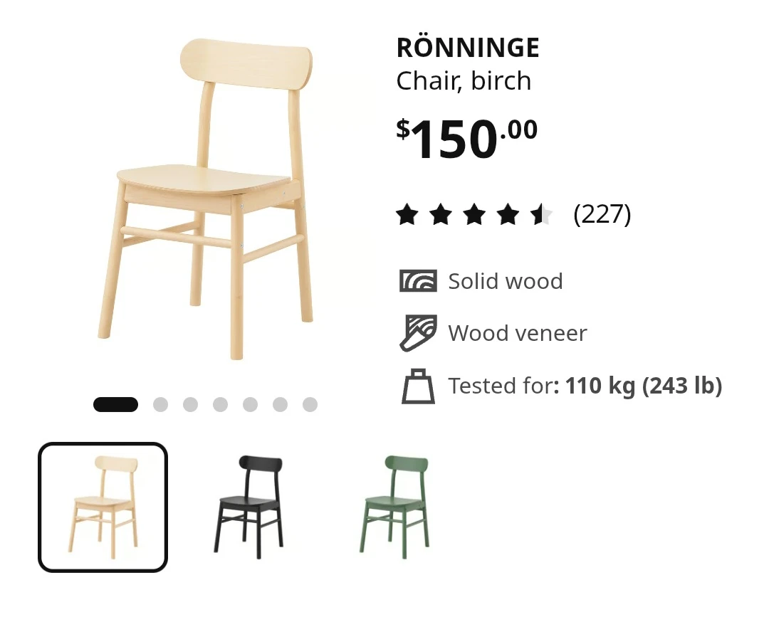 IKEA Rönninge Dining Chair - photo 2