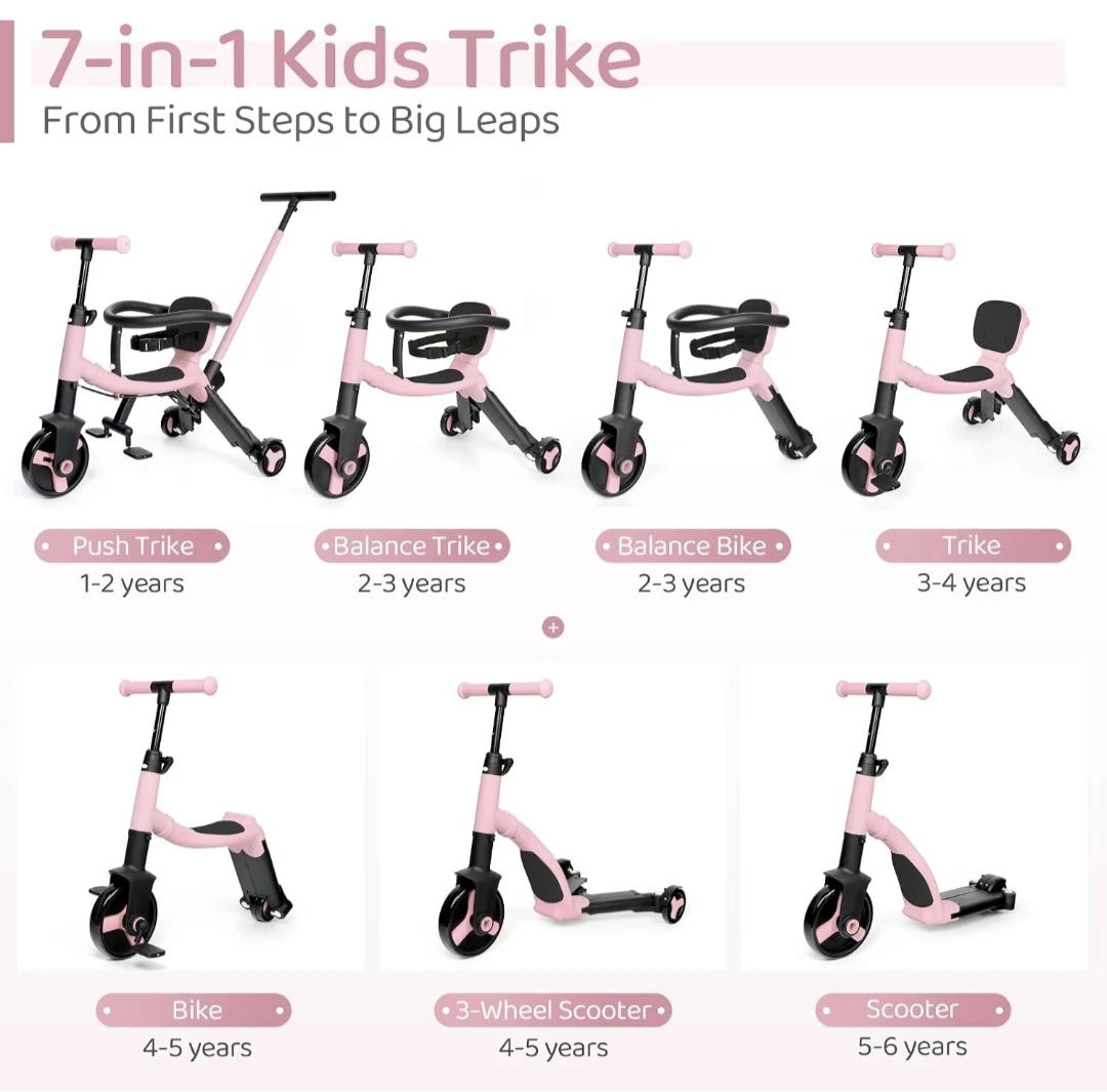 7-in-1 Kids Trike and Scooter - photo 4
