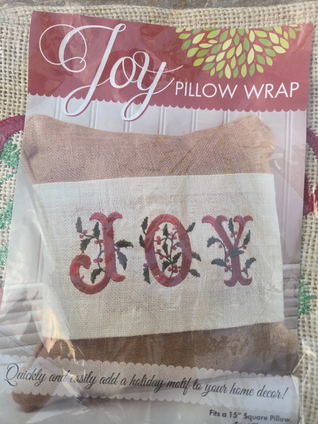 Joy Holiday Pillow Wrap