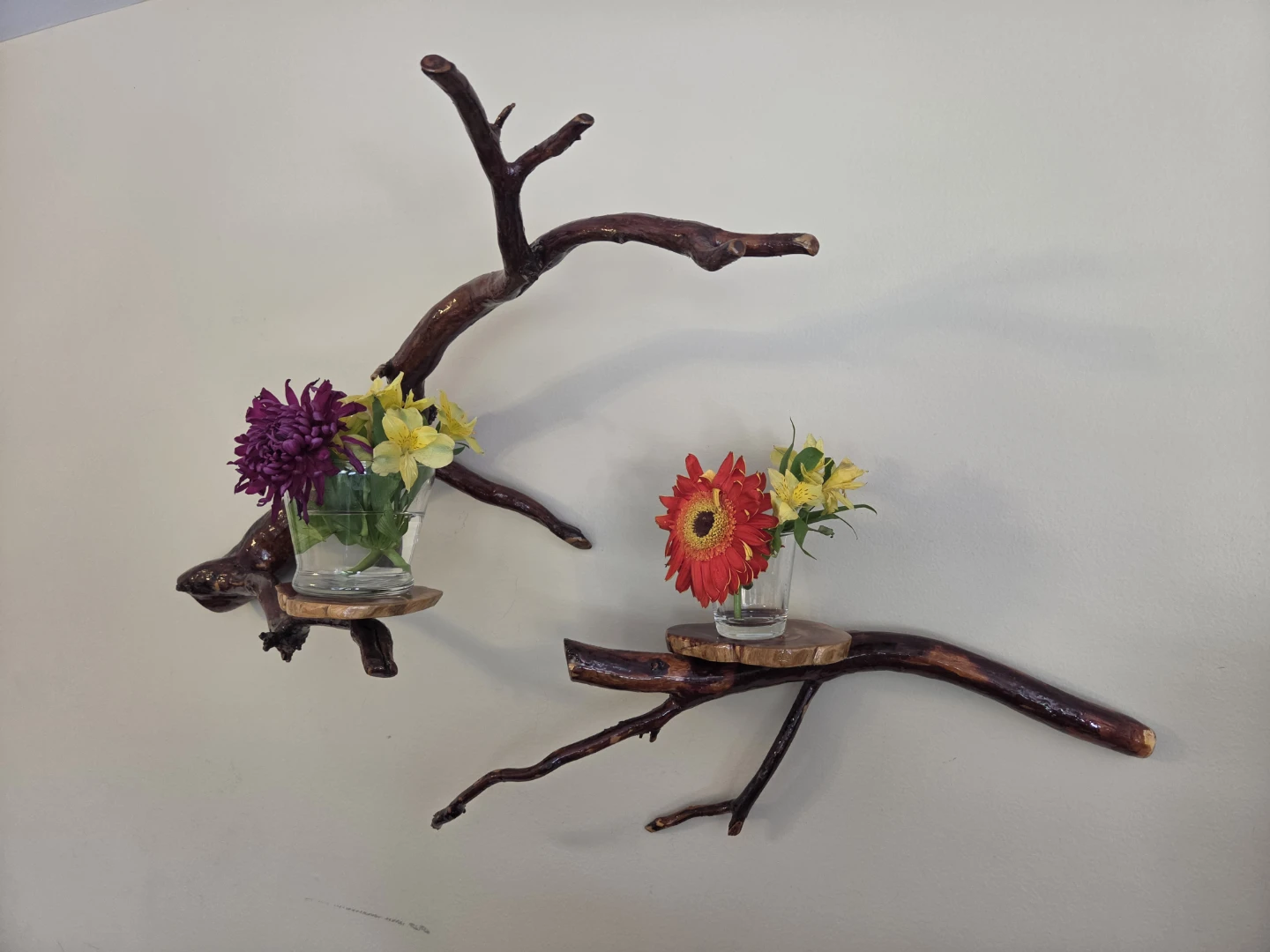 Rustic Driftwood Wall Shelf Set - photo 2