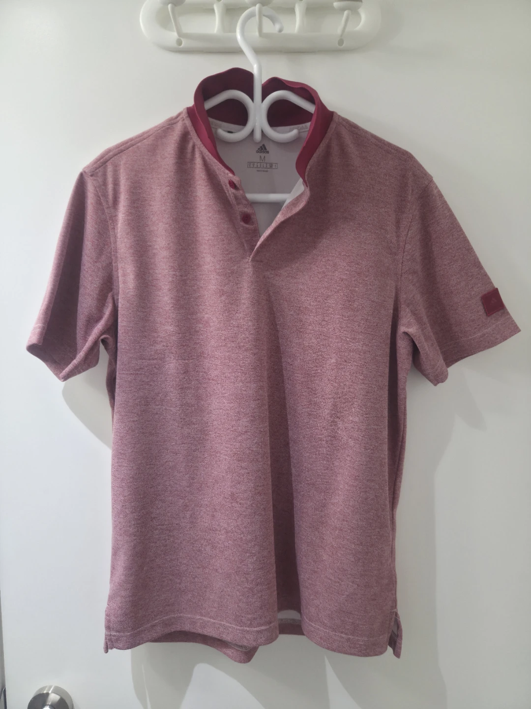 Adidas Maroon Polo Golf Shirt (Size M)