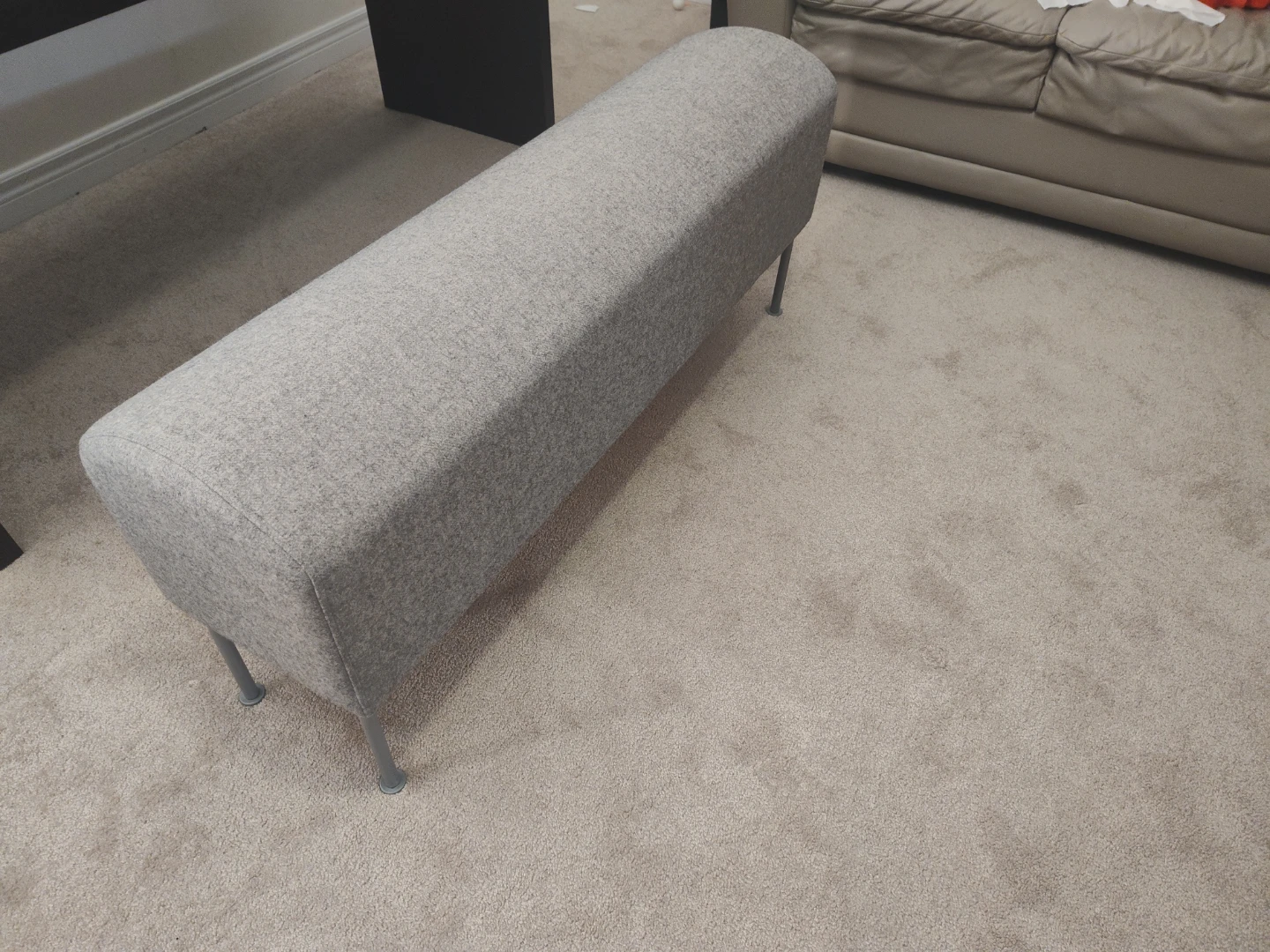 IKEA Grey Upholstered Bedroom Bench / End-of-Bed Bench - photo 3