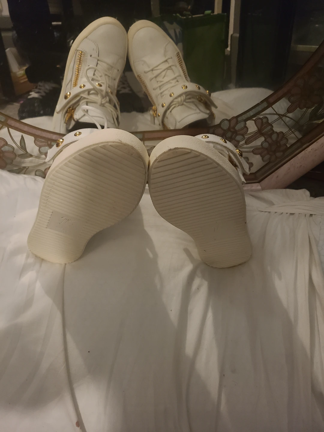 Giuseppe Zanotti White Leather High-Top Sneakers - photo 3