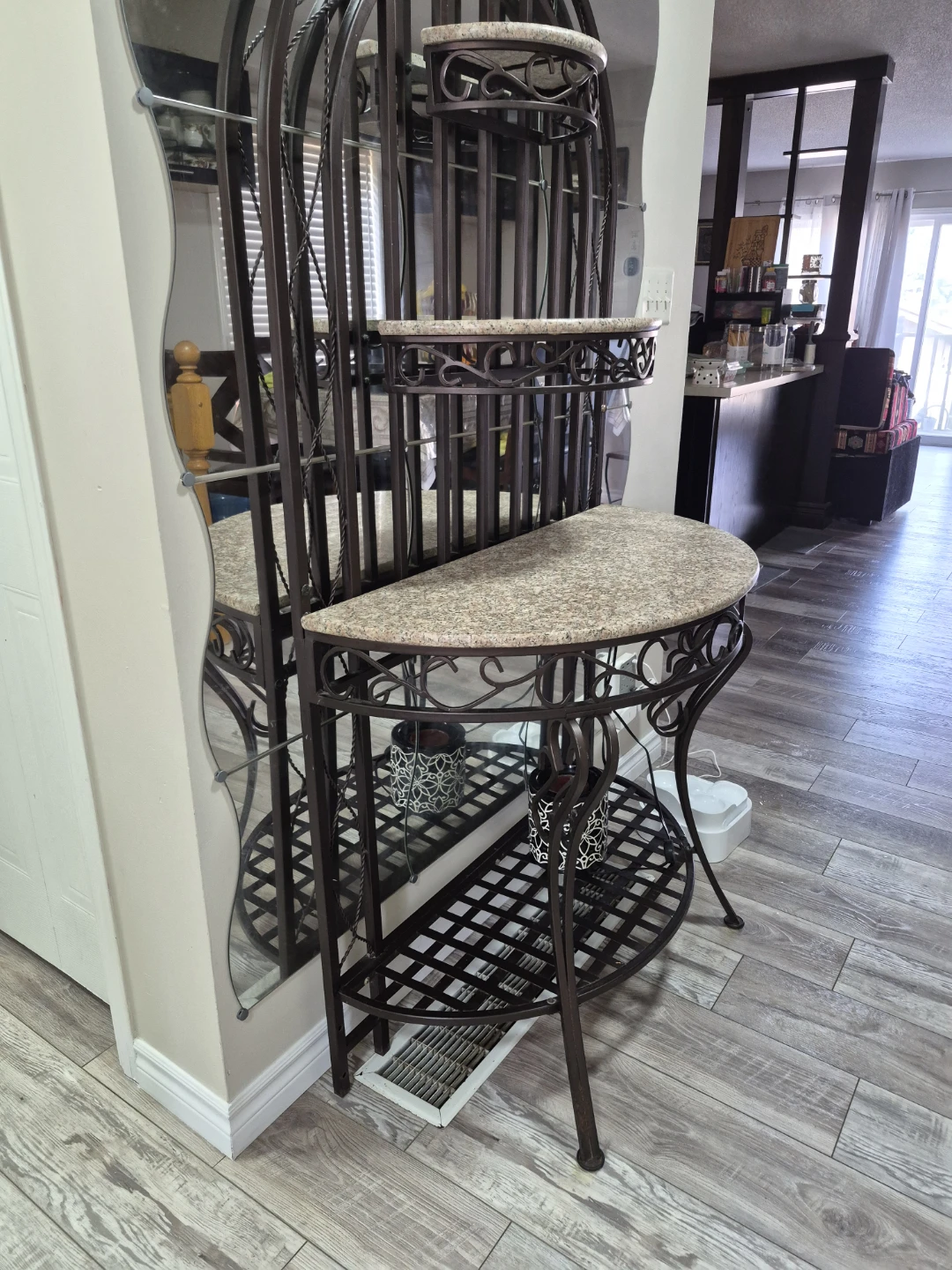 Metal and Stone Bakers Rack - photo 2