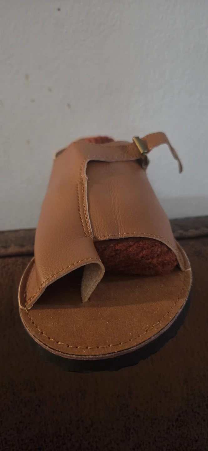 Tan Leather Toe-Ring Sandals - photo 2