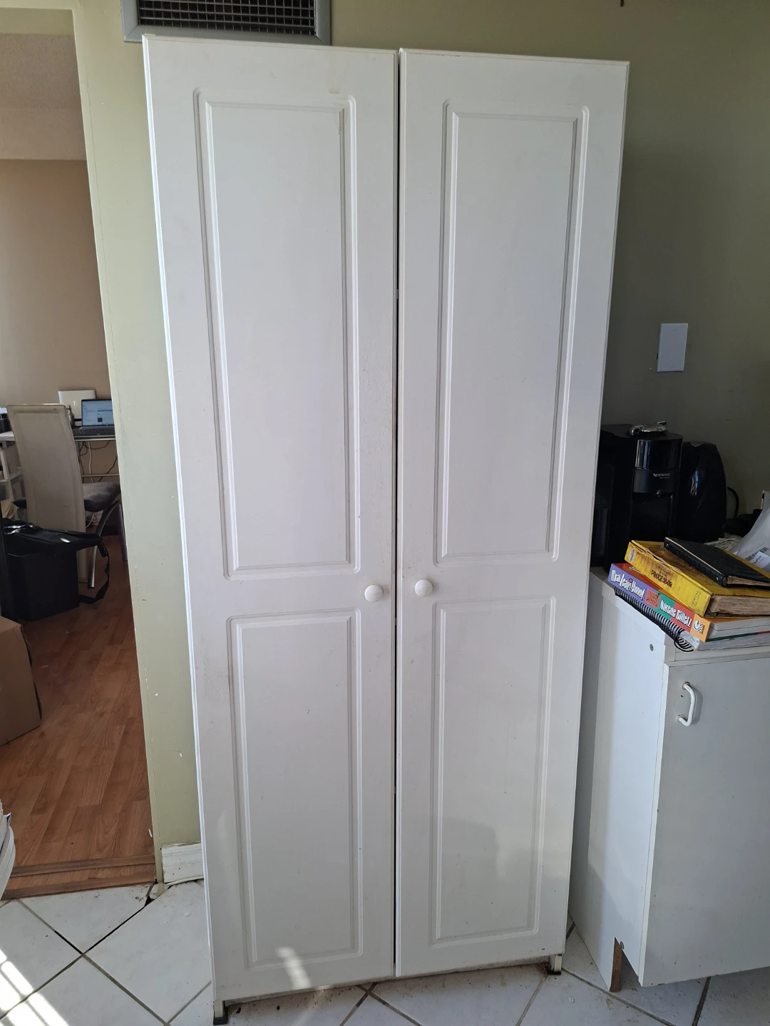 White 2-Door Pantry Cabinet