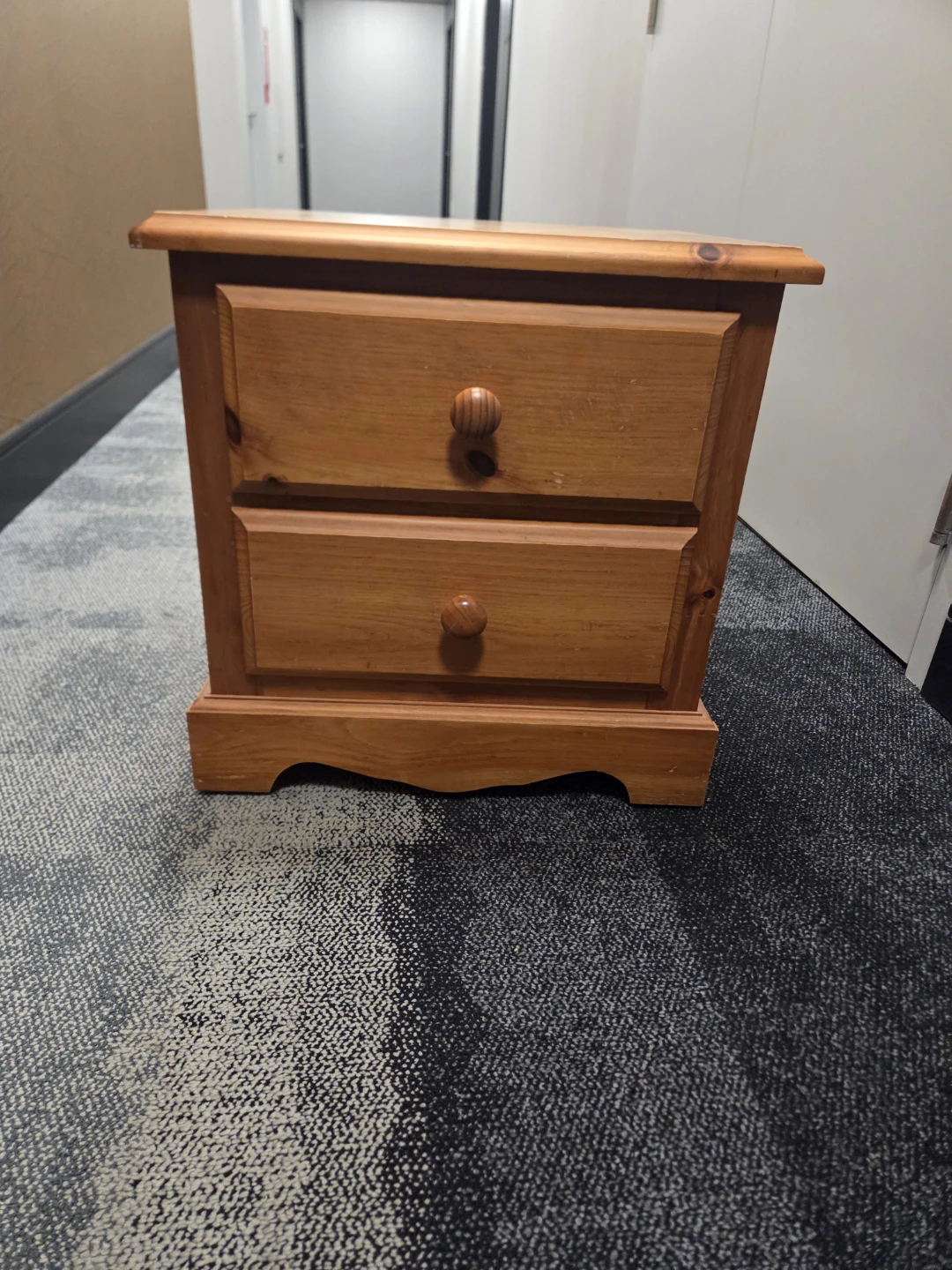 Wooden two-drawer nightstand - photo 2