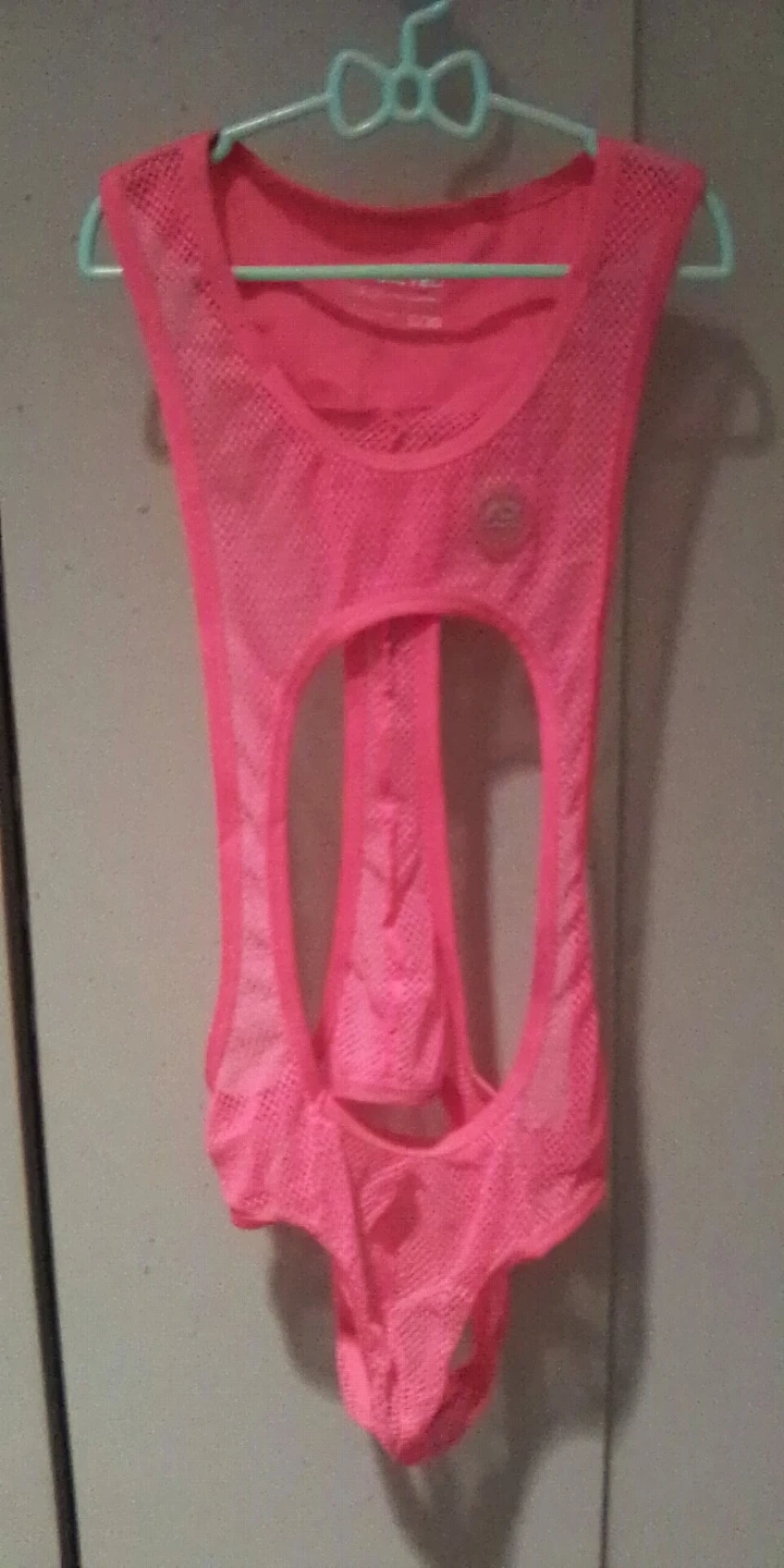 Addicted Neon Pink Mesh Singlet Bodysuit
