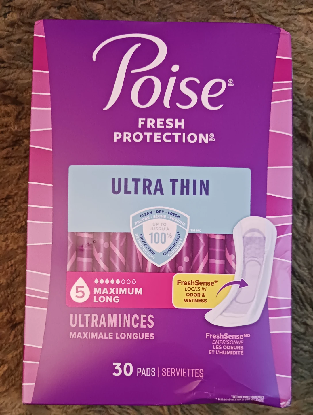 Poise Fresh Protection Ultra Thin Maximum Long Pads