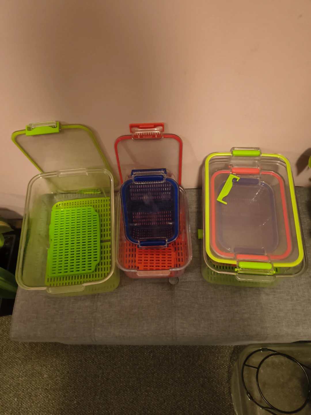 Set of 3 Plastic Produce Storage Containers - photo 3