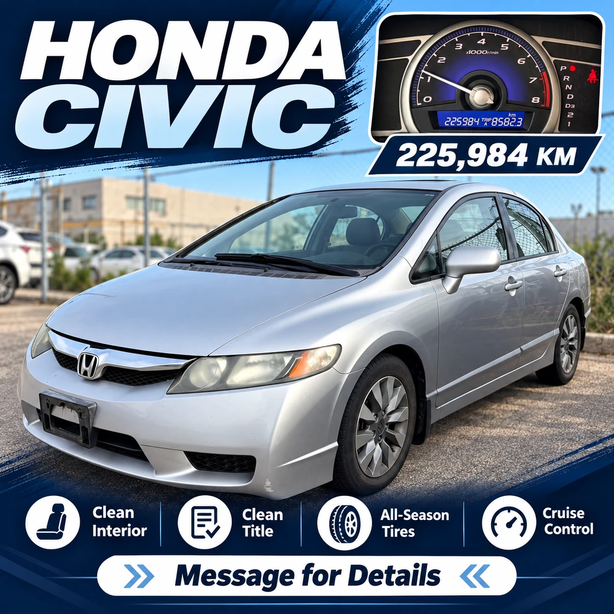 Silver Honda Civic Sedan