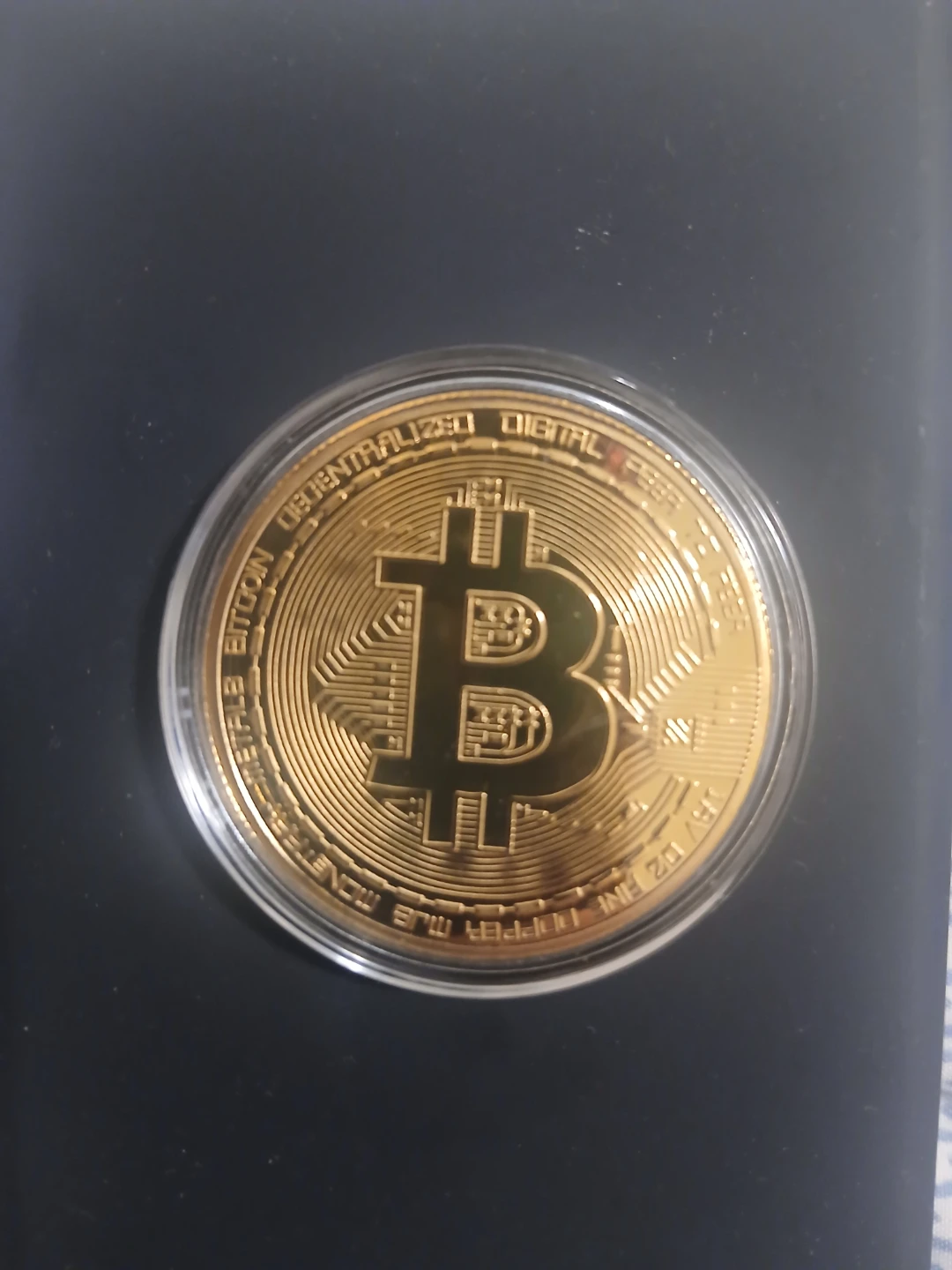 5 of Gold-toned Bitcoin souvenir coin