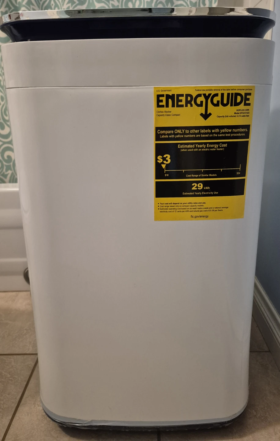 Costway Compact Fully Automatic Washing Machine - photo 4